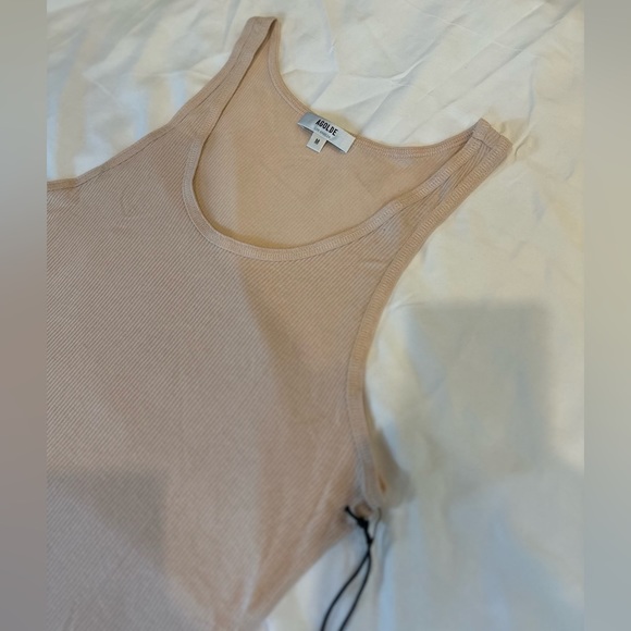 Agolde soft pink NWT ribbed tank top M - Picture 6 of 14